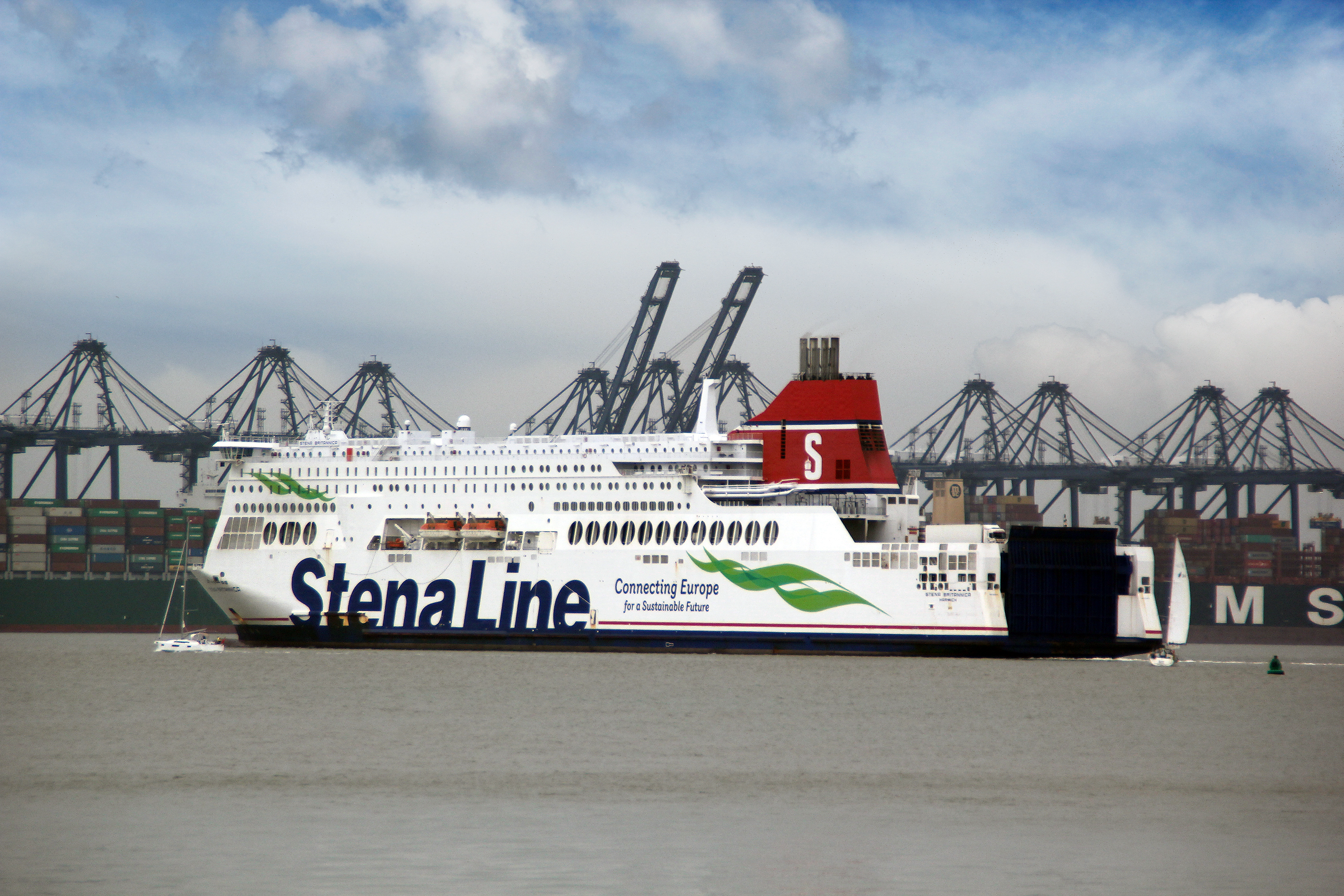 Photograph of Stena ferry at Harwich International Port